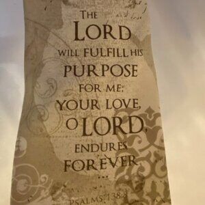Larson 100% Silk Tie Psalms 138:8